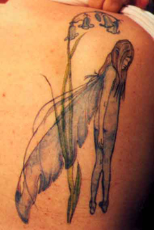 Color Tattoo Blue Bell Fairy