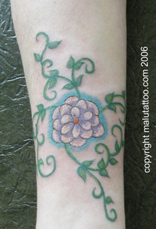 Color Tattoo Flowers
