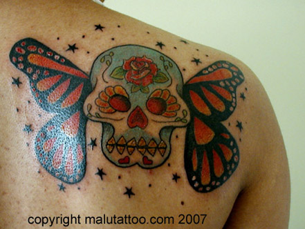  Custom Color Tattoo Skullerfly 
