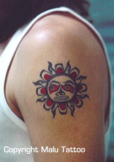 Color Tattoo Native American