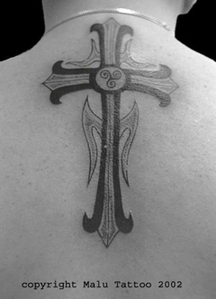 Tribal Tattoo Cross