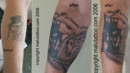 Tattoo Cover-Up Wolf